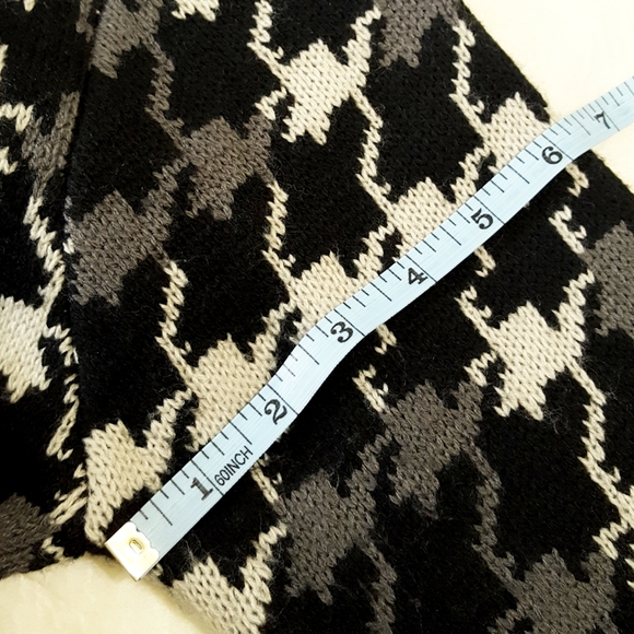 Jaguar🔱Houndstooth🖤Knit Open Cardigan Jacket - Picture 6 of 8